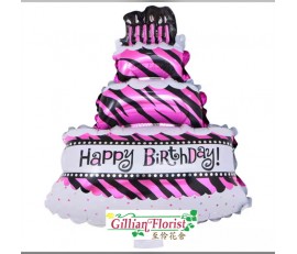 M31 PINK BIRTHDAY CAKE METALLIC BALLOON   
