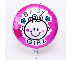 M16 PINK BABY GIRL METALLIC BALLOON