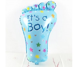M18 LARGE BABY BOY BLUE FEET METALLIC BALLOON