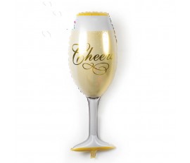 M21 CHAMPAGNE GLASS METALLIC BALLOON