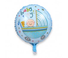 M2 BLUE BABY BOY METALLIC BALLON