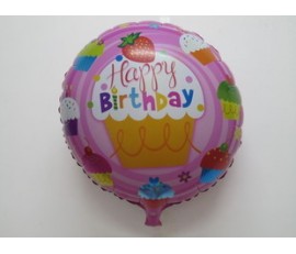 M8 BIRTHDAY CAKE METALLIC BALLOON