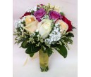 B10 Purple & White Roses Bouquet