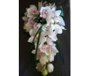 B14 WHITE CYMBIDIUM ORCHID BRIDAL BOUQUET