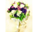 B15 MIXED PURPLE & LILAC BRIDAL BOUQUET