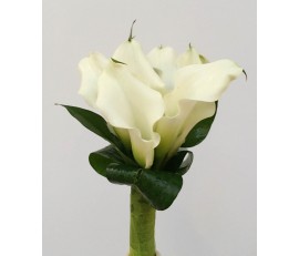 B25 WHITE CALLA LILIES BRIDAL BOUQUET