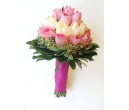 B36 WHITE & LIGHT PINK ROSES BRIDAL BOUQUET
