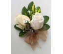 CO3 Double white roses corsage/ hand flower 