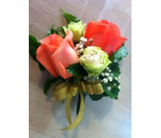 CO16 DOUBLE DEEP PINK ROSES CORSAGE