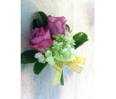 CO19  DOUBLE PINK ROSES CORSAGE