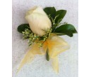 CO2 SINGLE WHITE ROSES CORSAGE/ HAND FLOWER