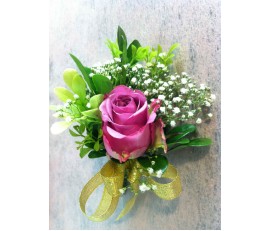 CO20 SINGLE PURPLE ROSES CORSAGE