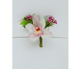 CO21 WHITE CYMBIDIUM ORCHID CORSAGE