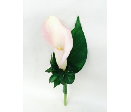 CO30 LIGHT PINK CALLA LILIES CORSAGE/ HAND FLOWER