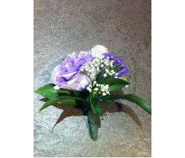 CO9 PURPLE BALLON FLOWERS CORSAGE