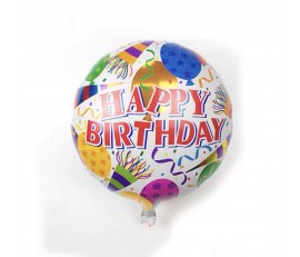 M9 HAPPY BIRTHDAY CAKE METALLIC BALLOON