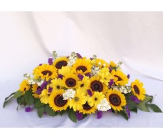 T56 SUNFLOWER LONG TABLE ARRANGEMENT