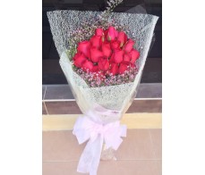 V1.3~ 18 PCS RED ROSES BOUQUET (VALENTINE'S DAY)