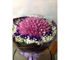 V3.6~ 99 PCS PURPLE ROSES BOUQUET (VALENTINE'S DAY)